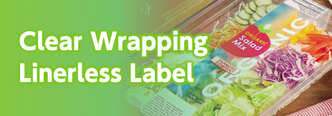 clear wrapping linerless label